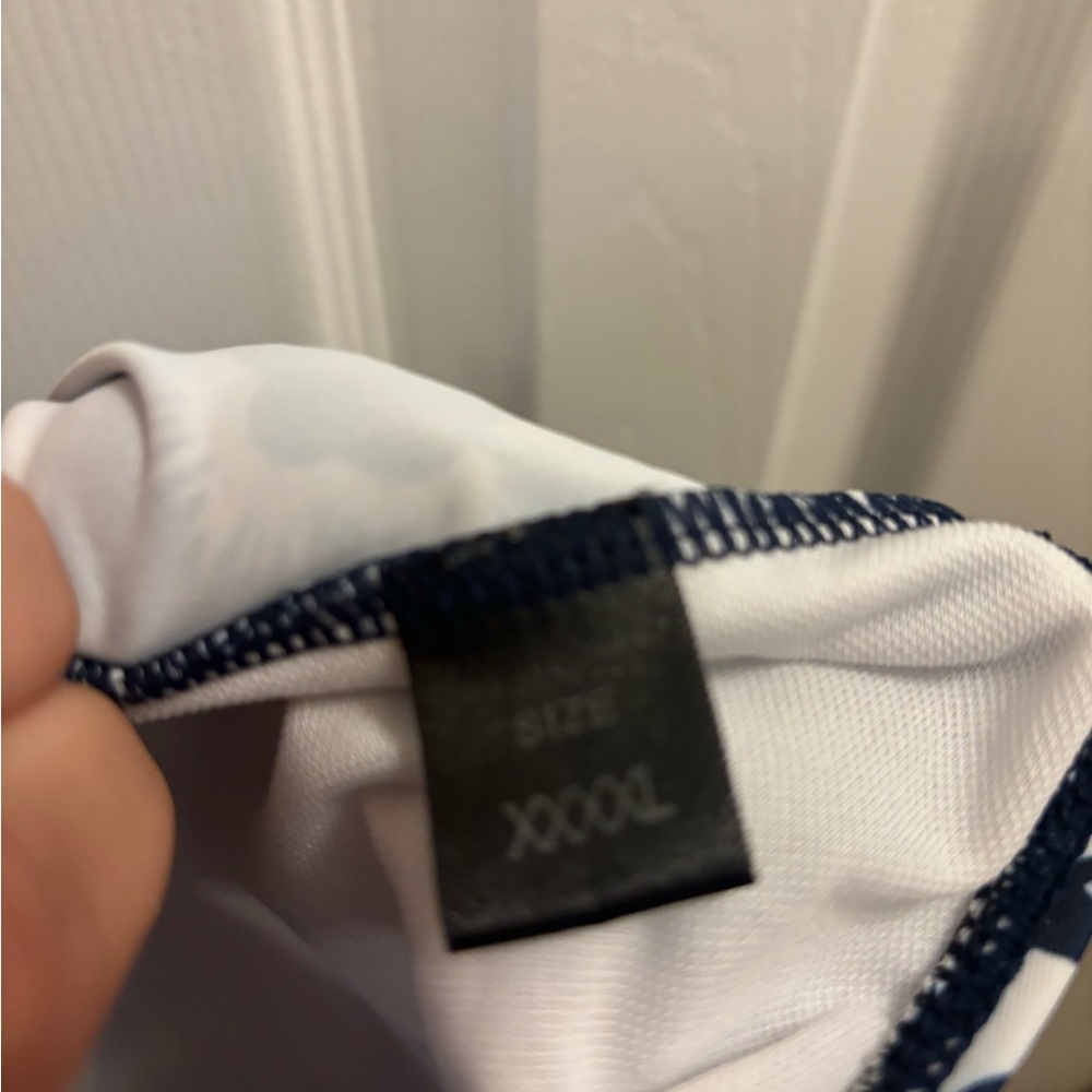 xxxxl navy and white print swim dress - Picture 2 of 4